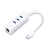 هاب USB 3.0 سه پورت و کارت شبکه تی پی لینک مدل TP-LINK UE330