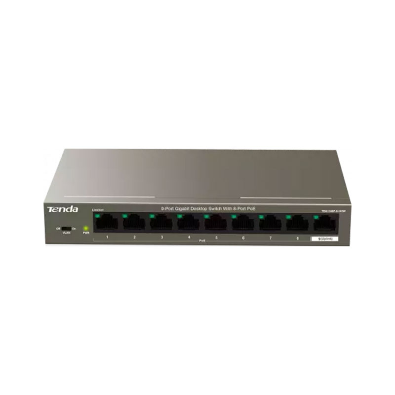 سوییچ 9 پورت تندا مدل TENDA TEG1109P-8-102W
