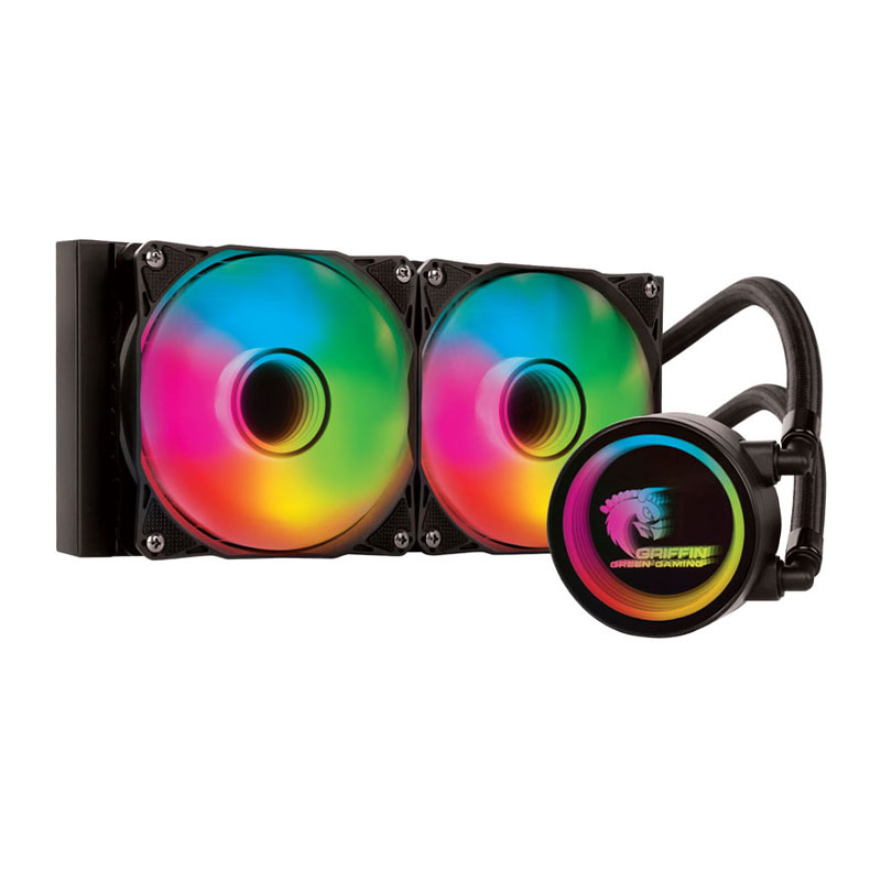 خنک کننده آبی پردازنده گرین مدل GREEN GLACIER GLC240E ARGB - Image 2