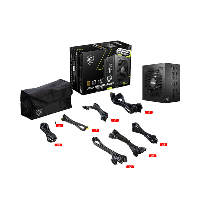 منبع تغذیه کامپیوتر ام اس آی مدل MSI MAG A850GL PCIE5 850W - Image 4