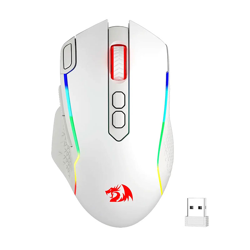 ماوس گیمینگ ردراگون بی سیم مدل Redragon TAIPAN PRO M810 RGB White - Image 3