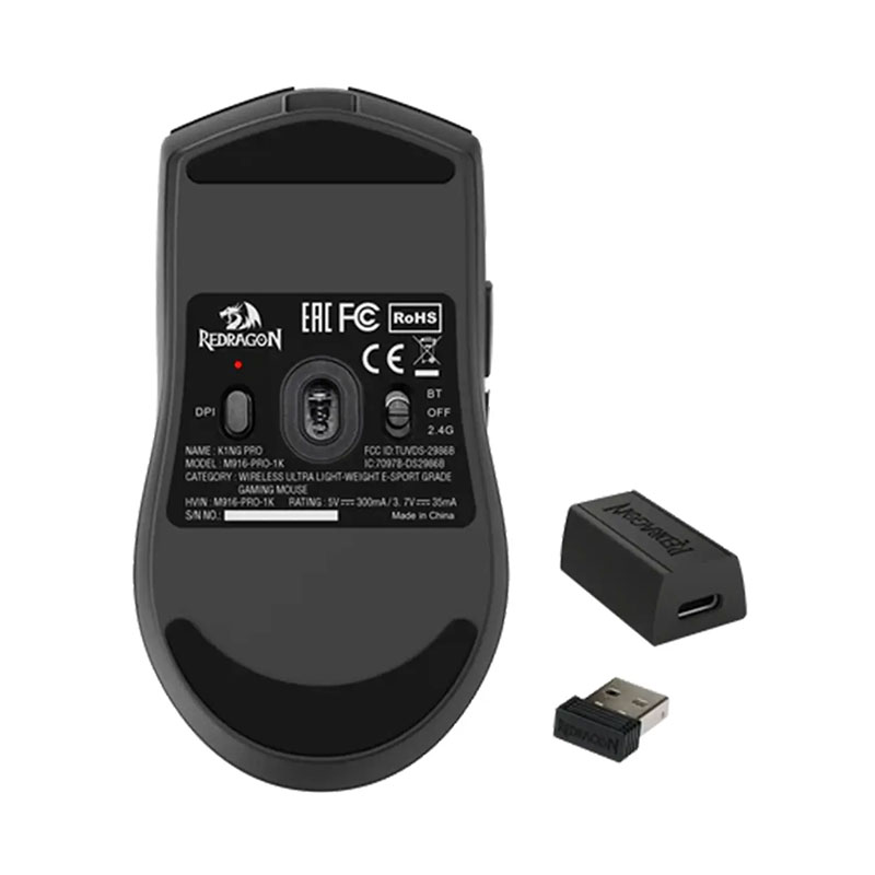ماوس گیمینگ ردراگون بی سیم مدل Redragon K1NG PRO M916 4K - Image 3
