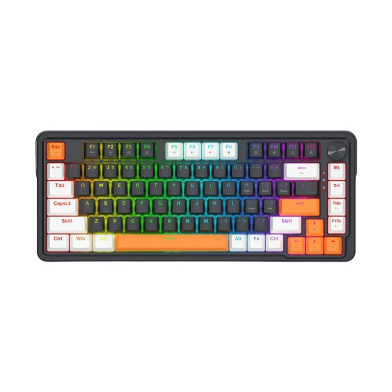 کیبورد با سیم گیمینگ ردراگون مدل Redragon LANDSHAKER K714 BWO RGB