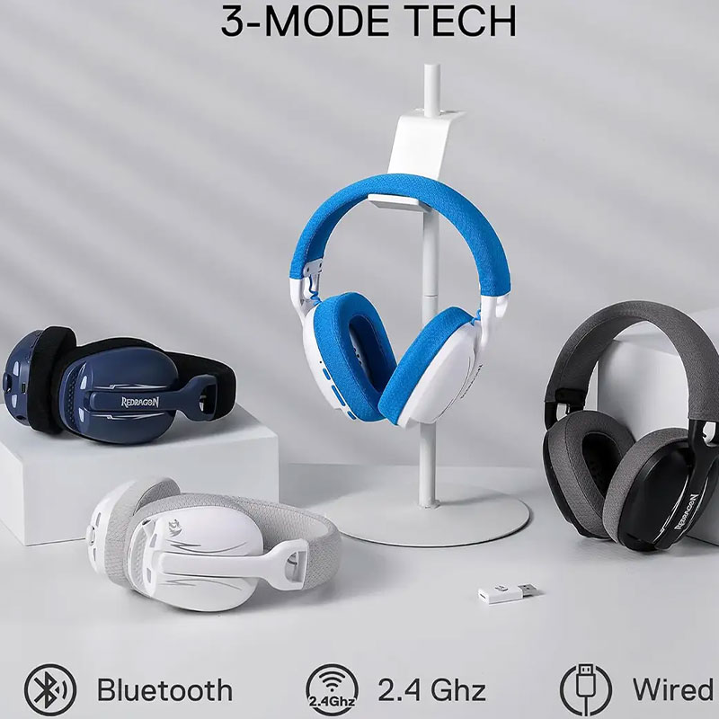هدست گیمینگ بی سیم ردراگون مدل Redragon SKULD PRO H878 BG - Image 3