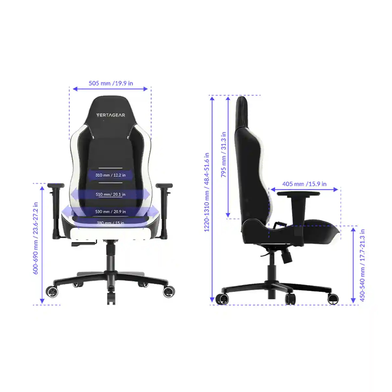 صندلی گیمینگ ورتاگیر مدل Vertagea SL3800 Midnight BLACK Purple - Image 4