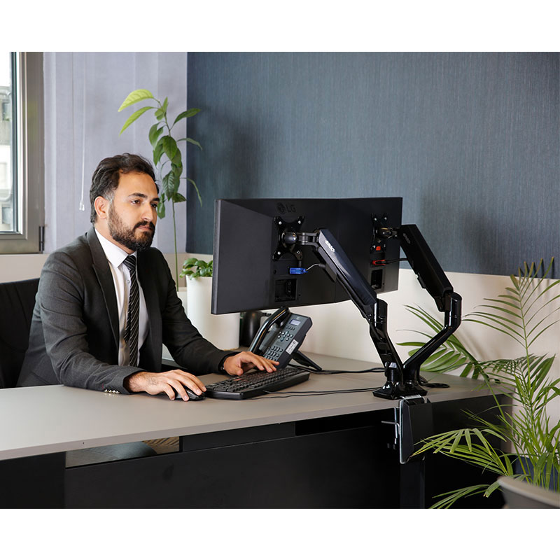 پایه نگهدارنده دو قلو مانیتور ارگو مدل Ergo WLA004 - Image 2