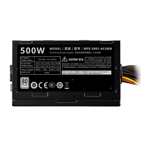 منبع تغذیه کامپیوتر کولر مستر مدل ELITE 500 230V V4 - Image 3